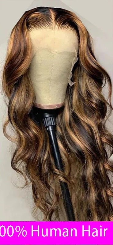 4/27 Highlight Brazilian Body Wave PrePlucked Transparent Lace Wig