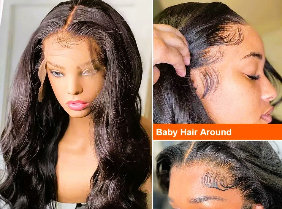 Brazilian Body Wave Transparent Swiss Lace Wigs